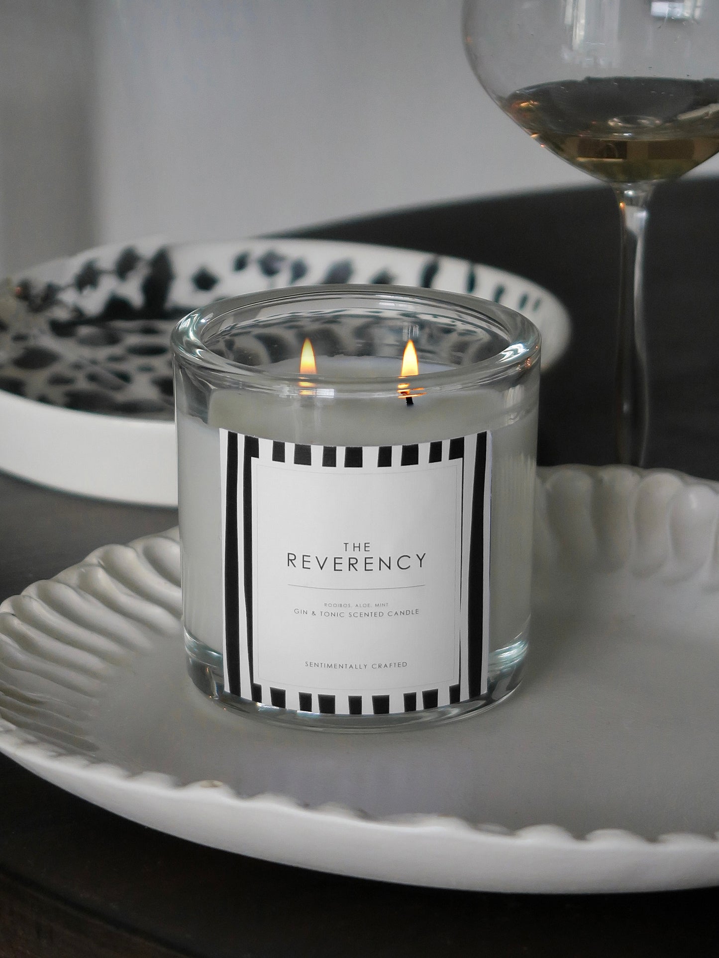 Gin & Tonic Scented Candle (Rooibos, aloe, and mint)